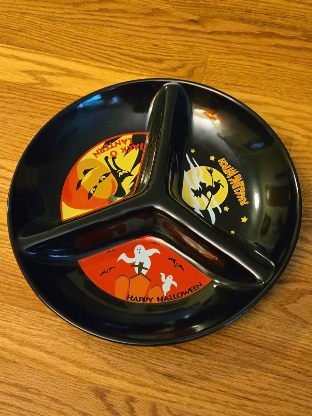 Vintage Halloween Friday the 31st Brand Divided Ceramic Serving Platter/Bowl 12"